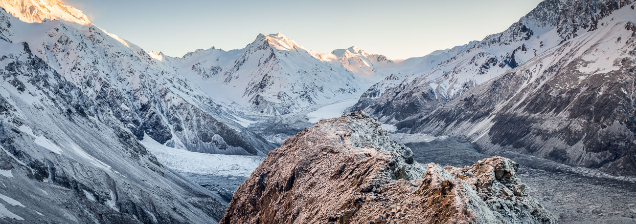 Ball Ridge Sunrise with Tasman Glacier