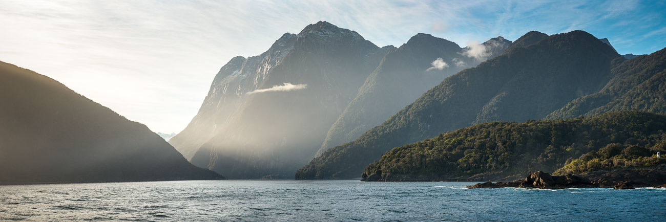 Morning light in Milford Sound