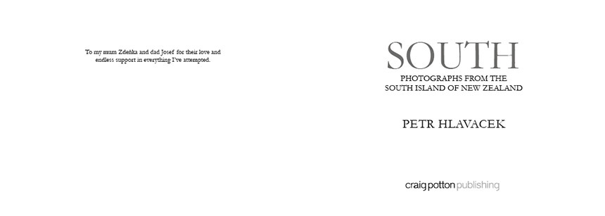 Scenic, landscape photography book on South Island of New Zealand - SOUTH.