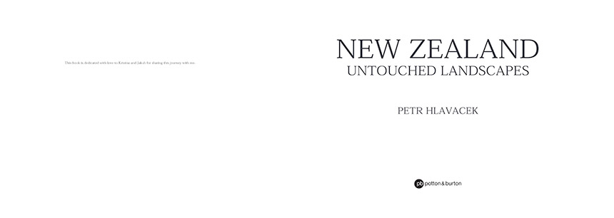 Scenic, landscape photography book on New Zealand - Untouched Landscapes.