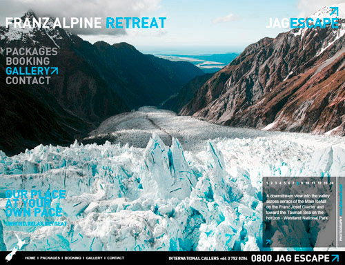 JAG Escape Website - Franz Josef Glacier
