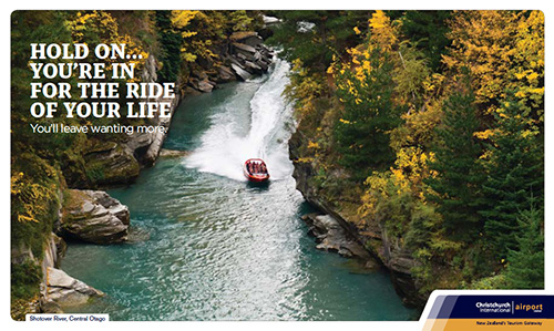 Displays at Christchurch Airport up to 5m wide