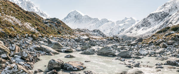 Aoraki Mt. Cook with Hooker River
