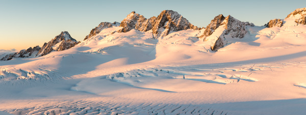 Sunset over Fox Glacier Icefield