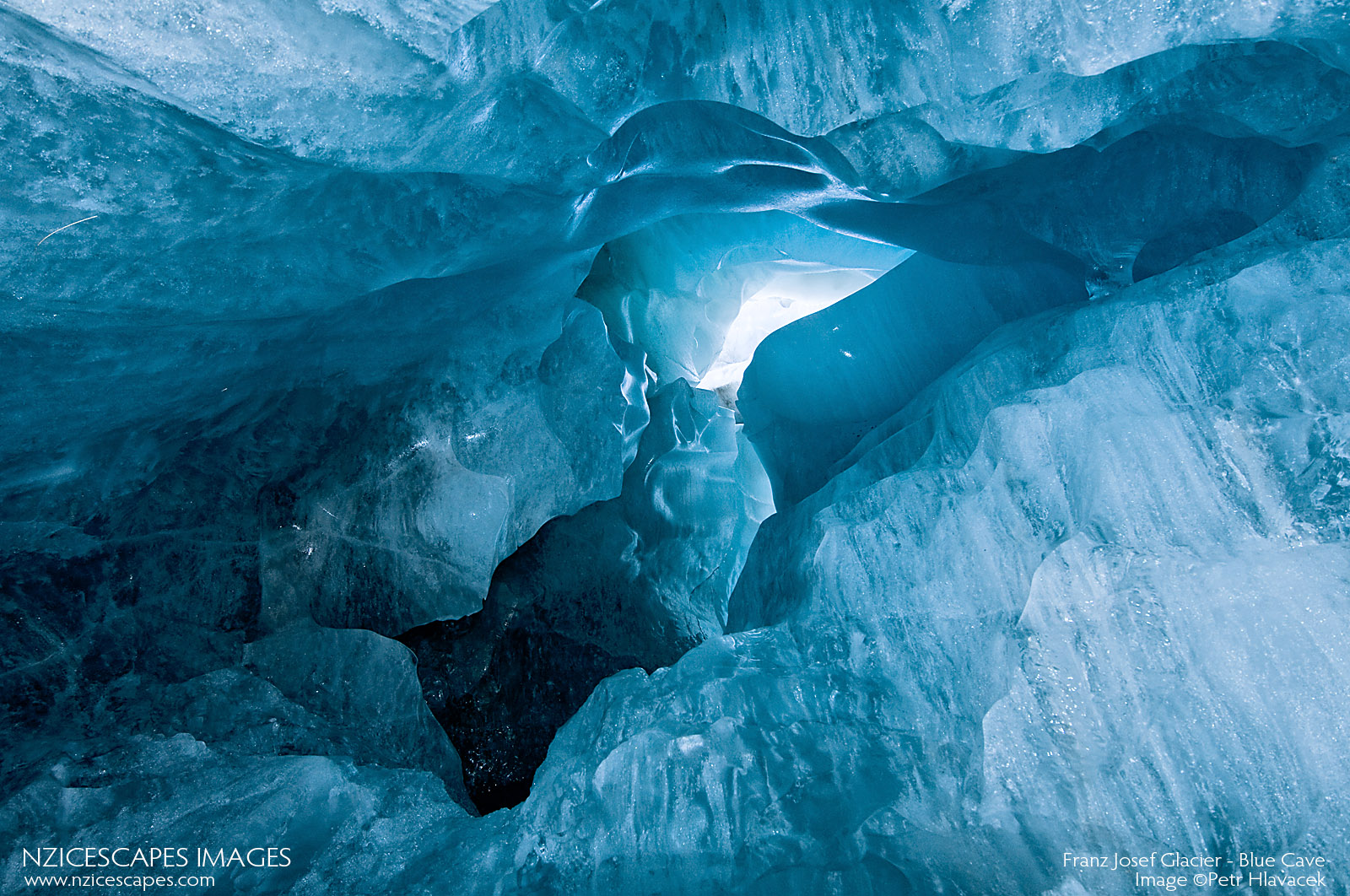 blue ice cave wallpaper